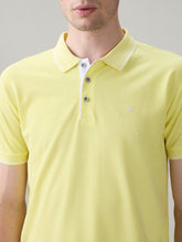 Status Quo Men's Solid Regular Fit Polo T-Shirt with Tipped Collar and Button Closure